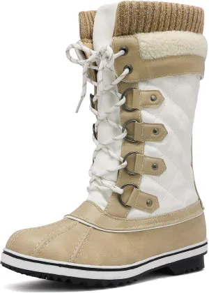 DREAM PAIRS Women's Mid-Calf Waterproof Winter Snow Boots MONTE_02