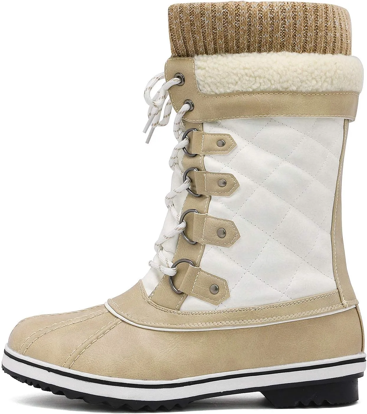 DREAM PAIRS Women's Mid-Calf Waterproof Winter Snow Boots MONTE_02