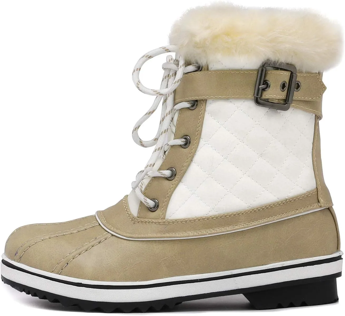 DREAM PAIRS Women's Mid Calf WaterProof Winter Snow Boots