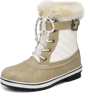 DREAM PAIRS Women's Mid Calf WaterProof Winter Snow Boots