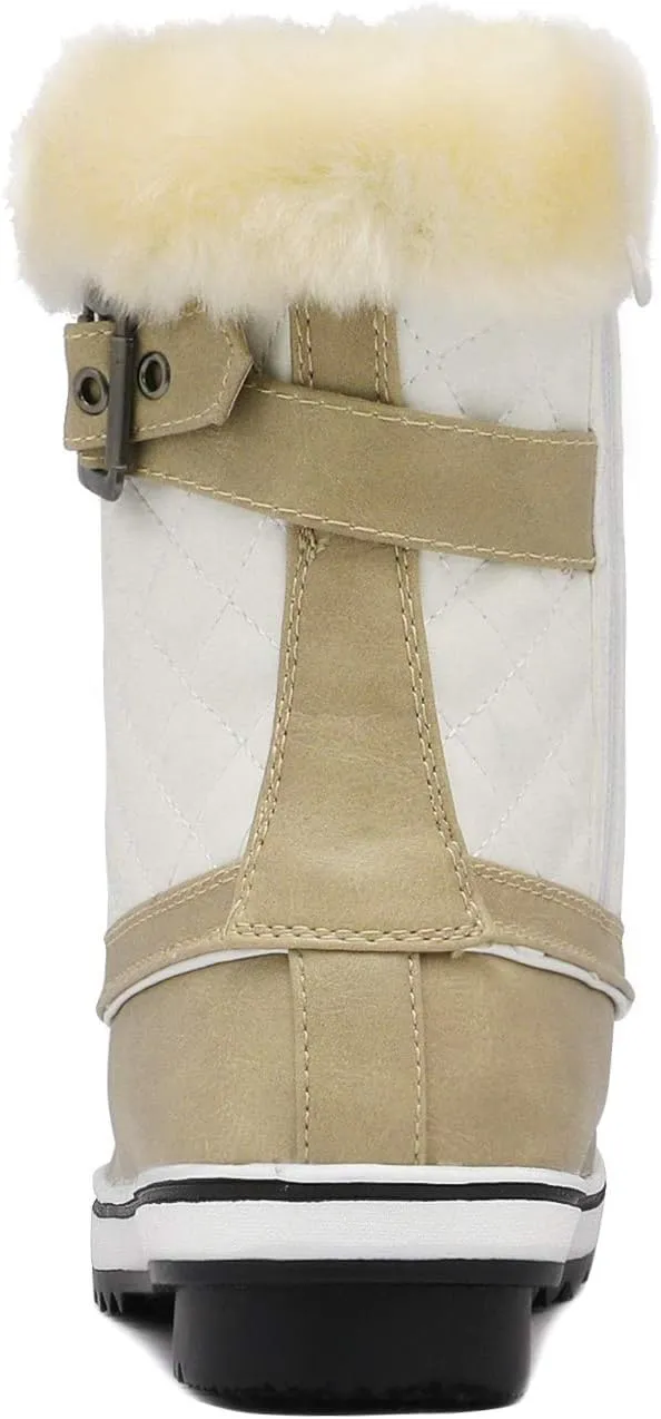 DREAM PAIRS Women's Mid Calf WaterProof Winter Snow Boots
