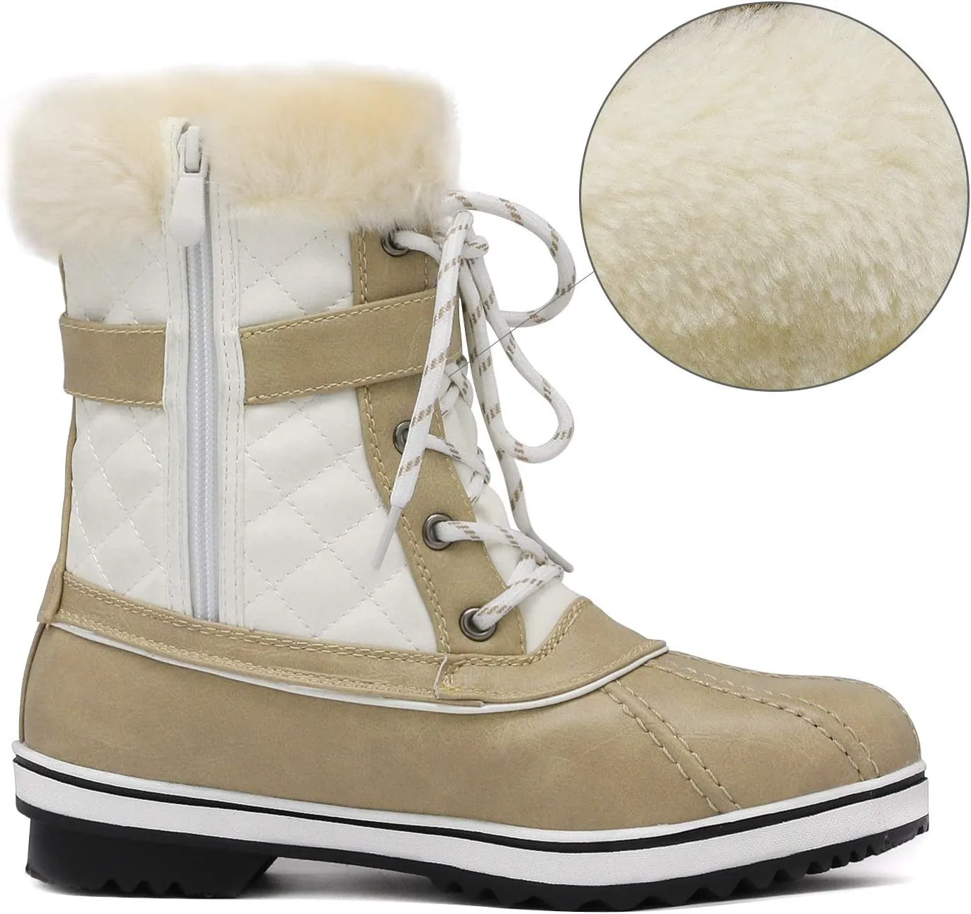 DREAM PAIRS Women's Mid Calf WaterProof Winter Snow Boots