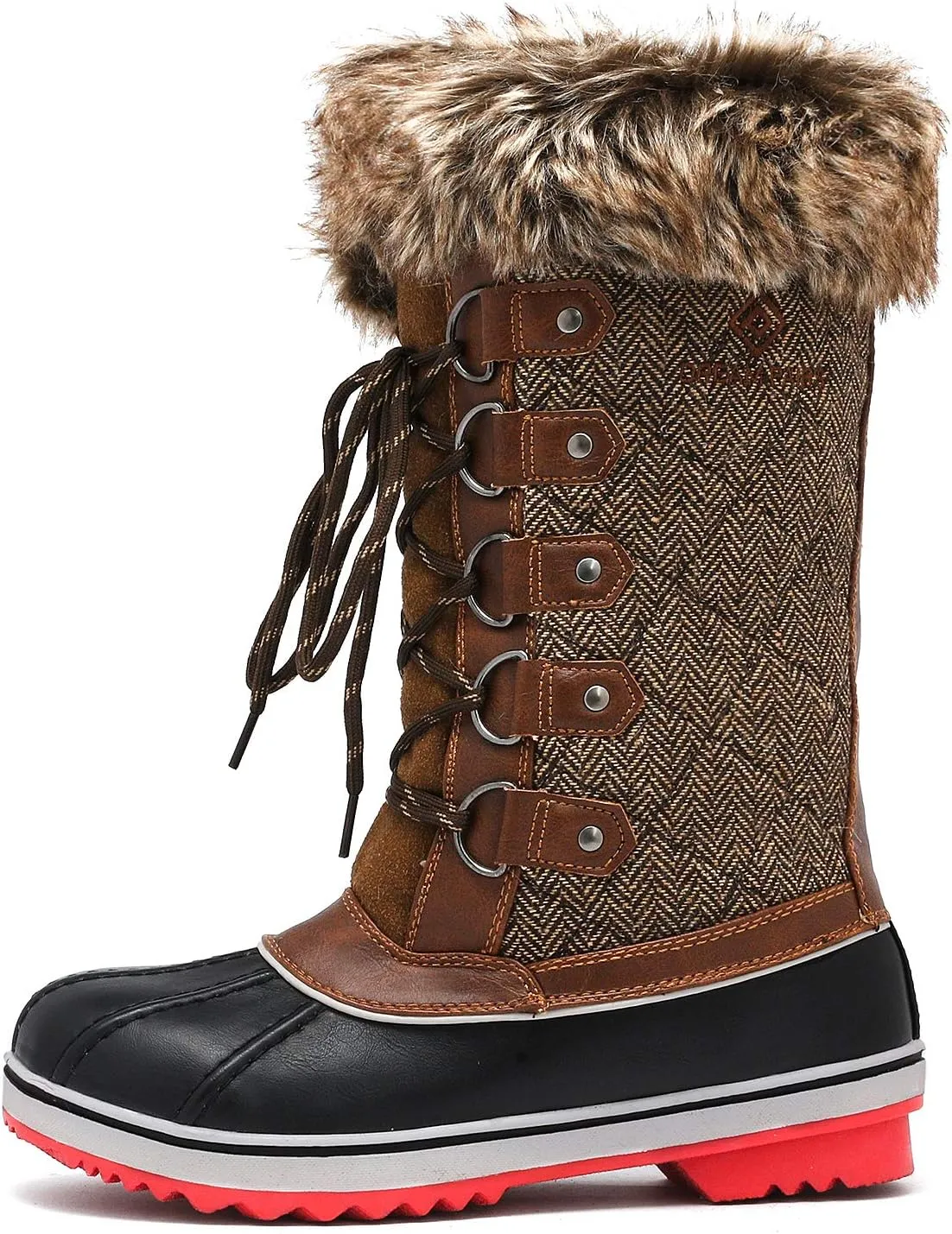 DREAM PAIRS Women's River_1 Mid Calf Waterproof Winter Snow Boots