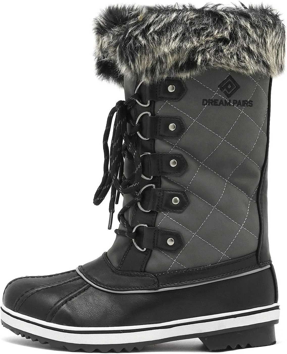 DREAM PAIRS Women's River_1 Mid Calf Waterproof Winter Snow Boots