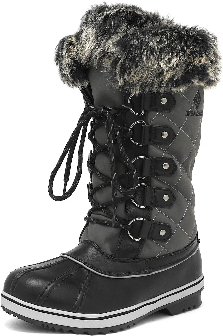 DREAM PAIRS Women's River_1 Mid Calf Waterproof Winter Snow Boots