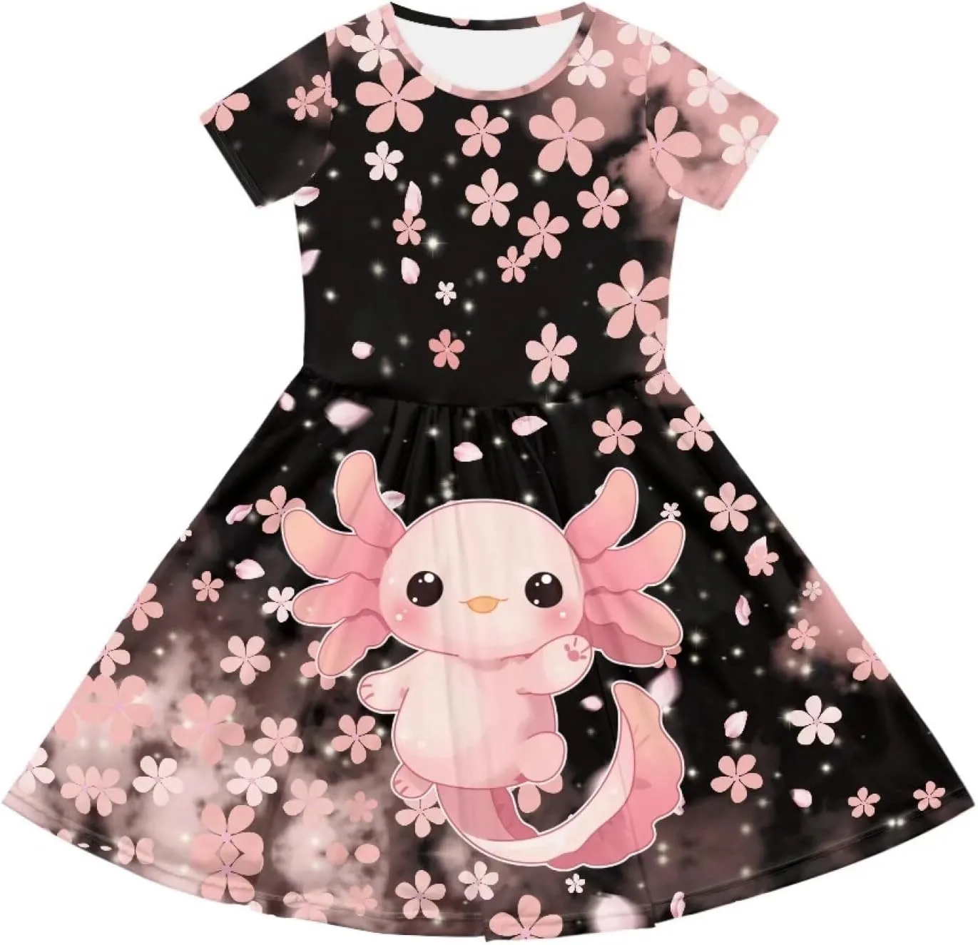 Dresses for Girls 2-14 Kids Summer Beach Dresses Casual Skater Dress Holiday Party Midi A-Line