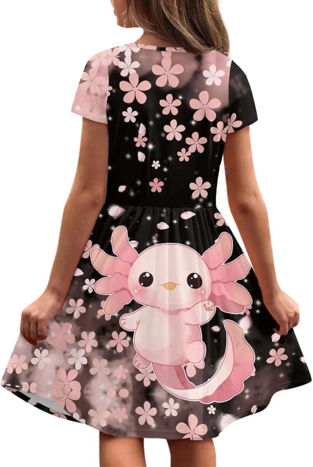 Dresses for Girls 2-14 Kids Summer Beach Dresses Casual Skater Dress Holiday Party Midi A-Line