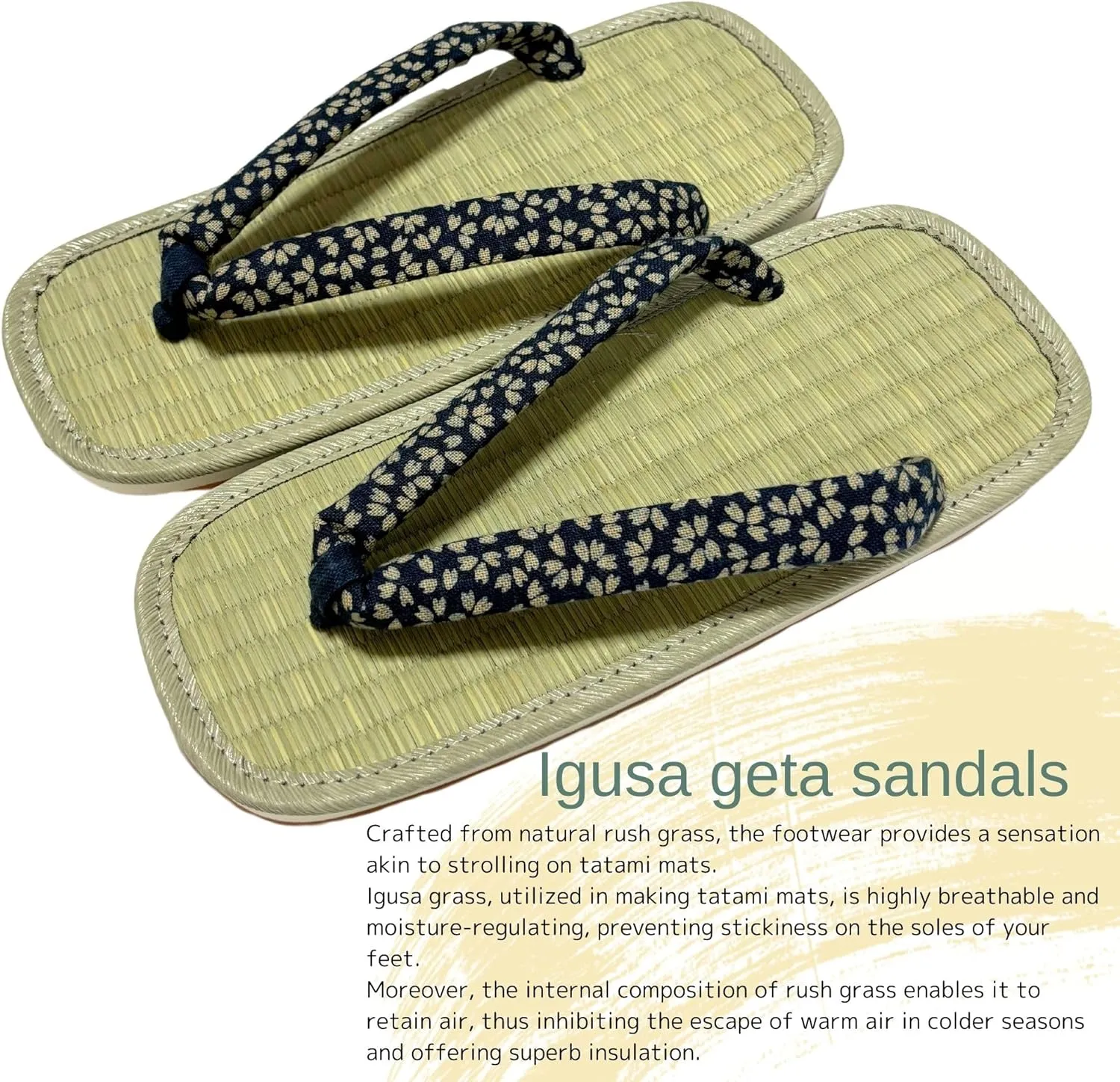 Edoten] Japan Setta Zori Men's rush grass(sole Amezoko)