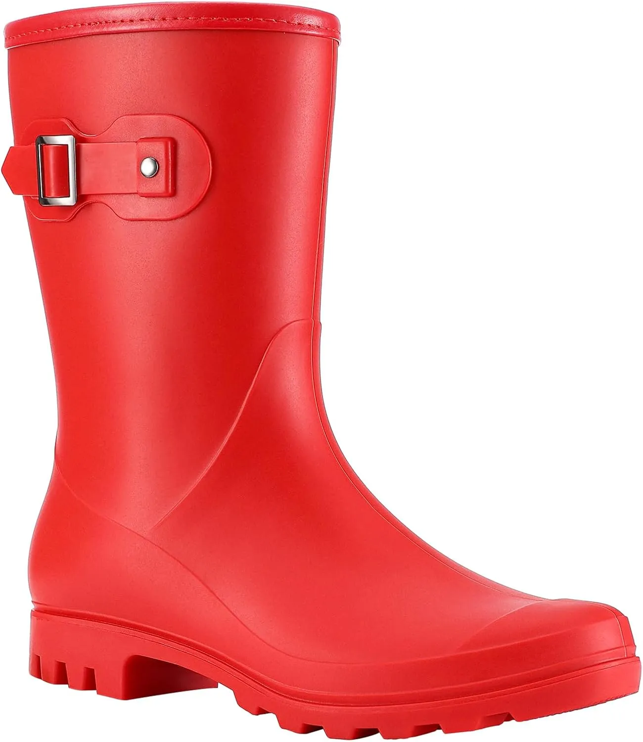 Evshine Women's Mid Calf Rain Boots Waterproof Garden Shoes