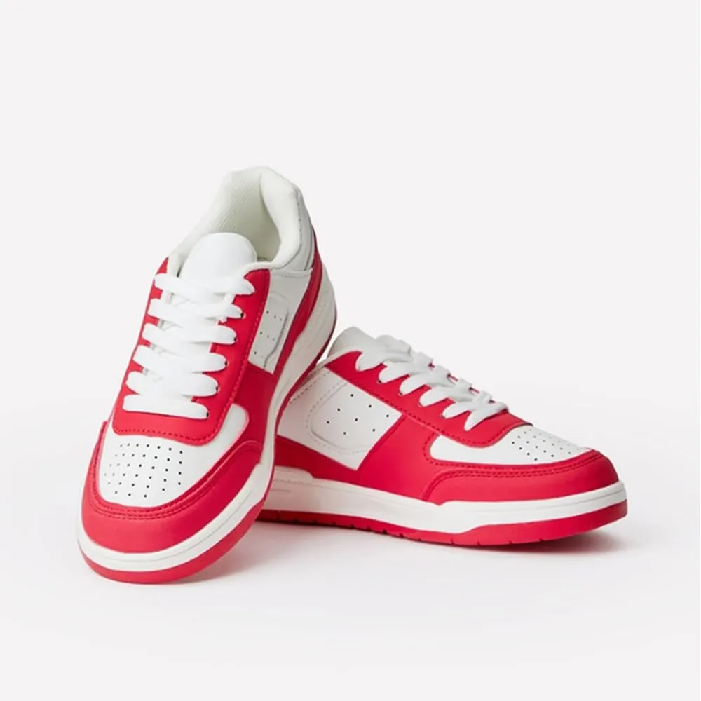 FabKids Kids Sneakers Boys Girls White Shoes Low Top Lace Up Footwear for Toddler Little Kid Big Kid
