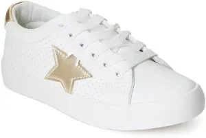 FabKids Kids Sneakers Boys Girls White Shoes Low Top Lace Up Footwear for Toddler Little Kid Big Kid