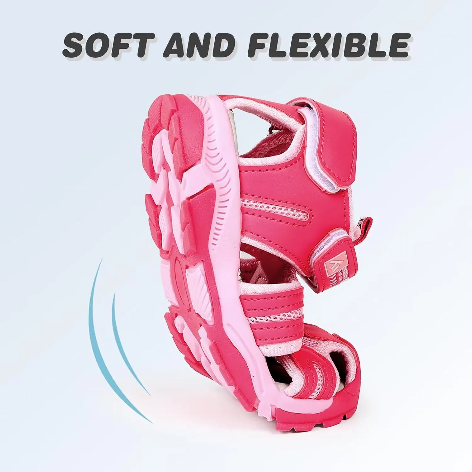 FANTURE Kids Athletic Sandals Closed Toe Lightweight Boys Girls Outdoor Summer Sports Shoes