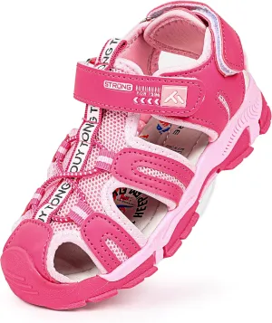 FANTURE Kids Athletic Sandals Closed Toe Lightweight Boys Girls Outdoor Summer Sports Shoes