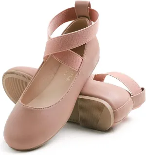 FEVERSOLE Girls Cute Dress Mary Jane Shoes Soft Party Holiday Ballet Flats