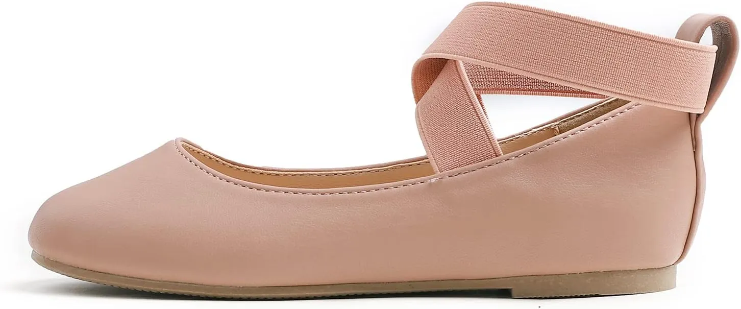 FEVERSOLE Girls Cute Dress Mary Jane Shoes Soft Party Holiday Ballet Flats
