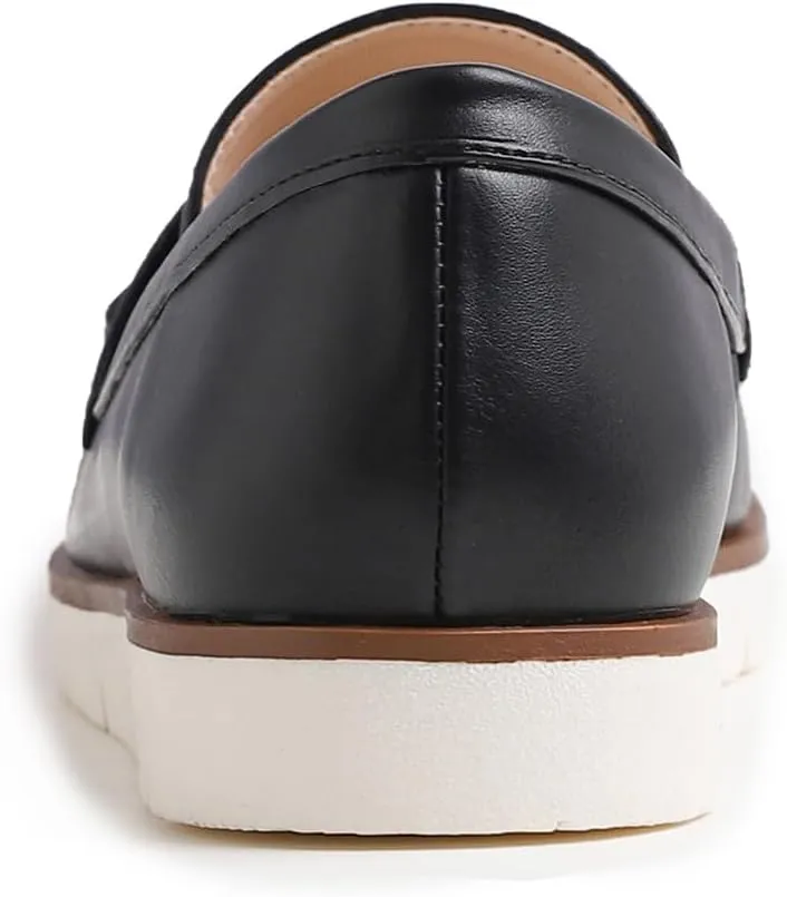 FEVERSOLE Women's Comfort Penny Loafer Geniune Leather Insole Flexible Walking Driving Shoes