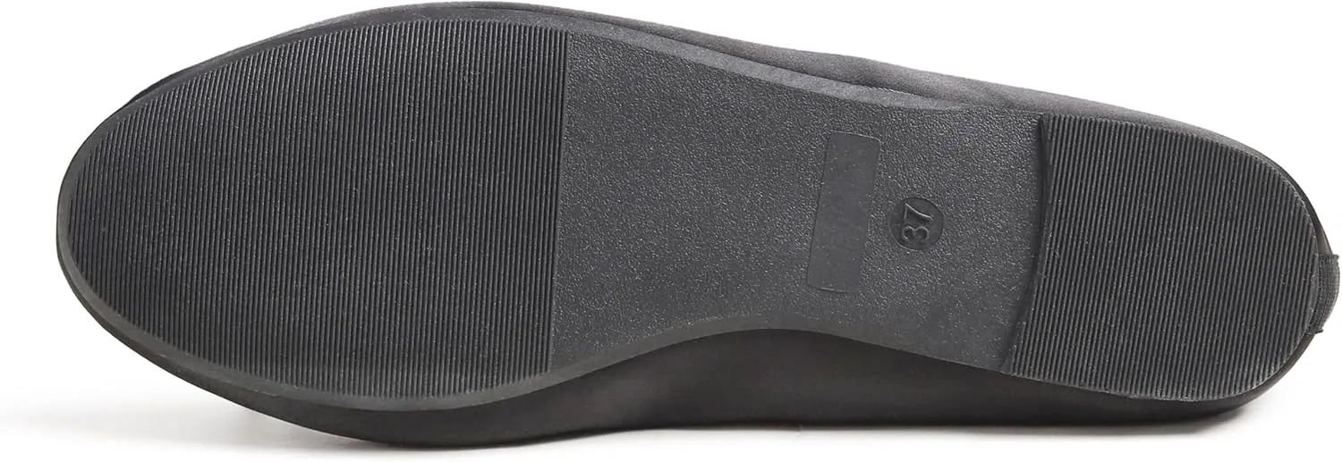 FEVERSOLE Women's Mary Jane Fashion Round Toe Easy Buckle Slip On Flats