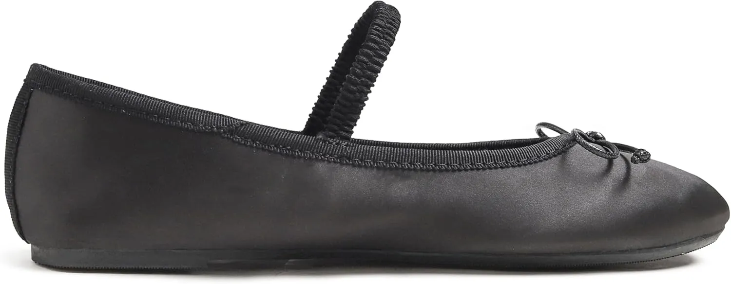 FEVERSOLE Women's Mary Jane Fashion Round Toe Easy Buckle Slip On Flats