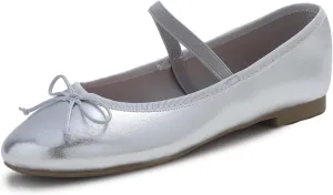 FEVERSOLE Women's Soft Cushion Padded Comfort Round Toe Mary Jane Elastic Fashion Ballet Flats Walking Shoes