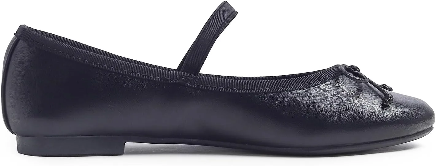 FEVERSOLE Women's Soft Cushion Padded Comfort Round Toe Mary Jane Elastic Fashion Ballet Flats Walking Shoes