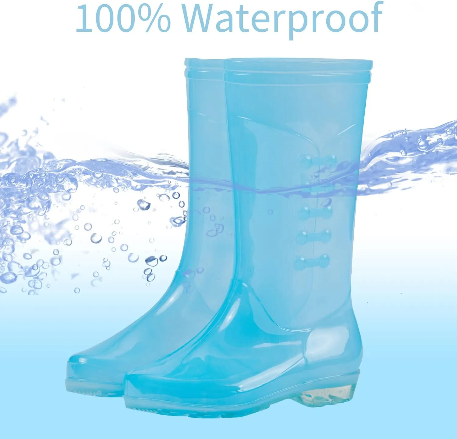 Fiedaz Rain Boots for Women Waterproof Garden Boots Anti-Slip Rain Boots Ladies Candy Color Lightweight Boots