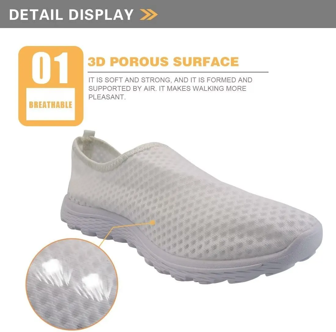 FKELYI Halloween Shoes for Women Slip On Walking Shoes Breathable Mesh Flats Athletic Running Tennis Sneakers