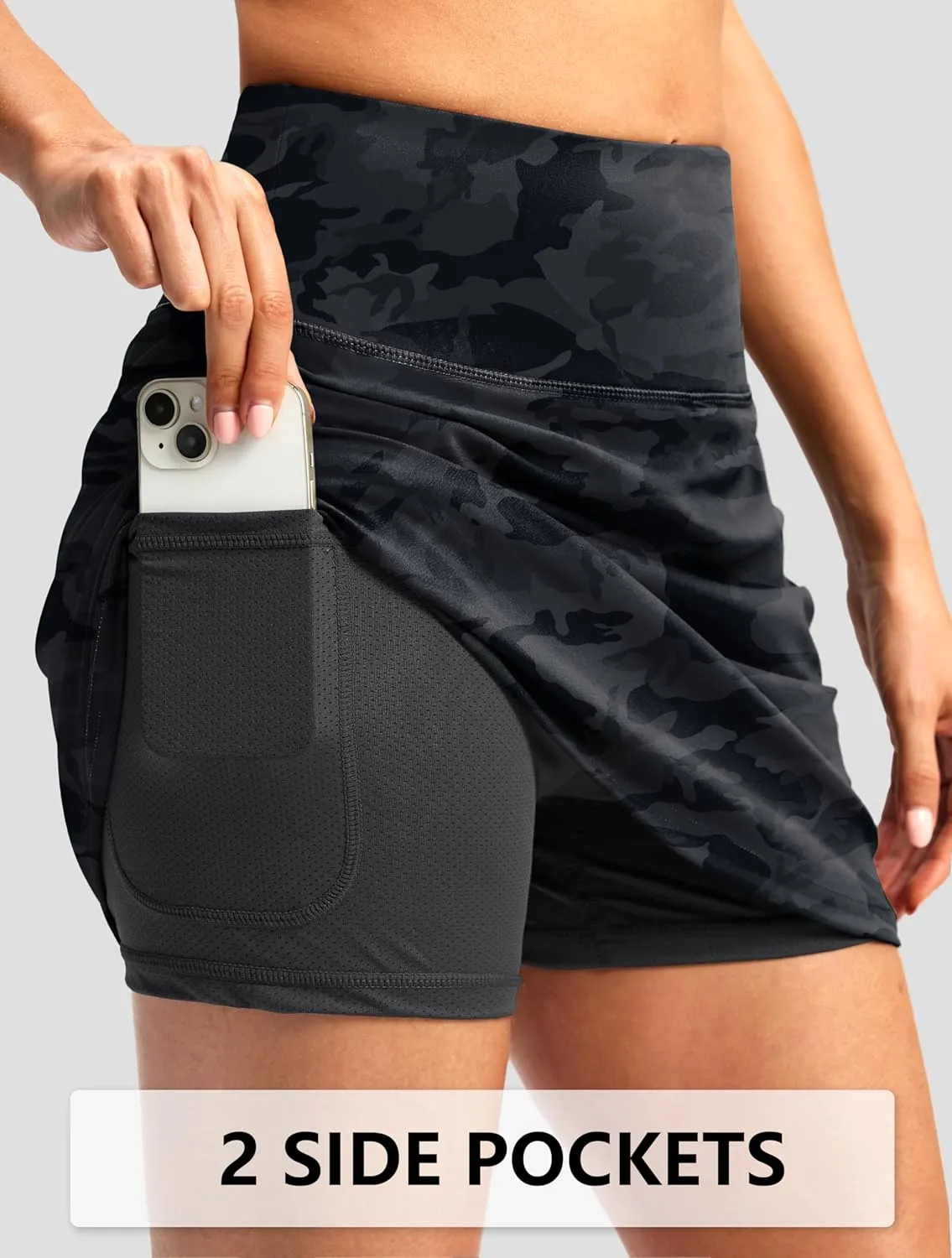 G Gradual Skorts for Woman Golf Skirt High Waisted with 2 Inner Pockets Built-in Shorts Stretchy for Tennis Summer Casual