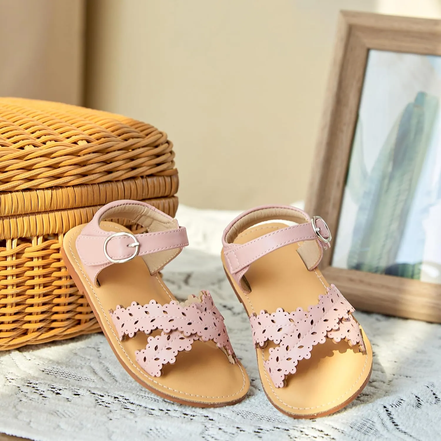 GINFIVE Toddler Girls Sandals Girls Toddler Sandals Little Girls Kids Shoes