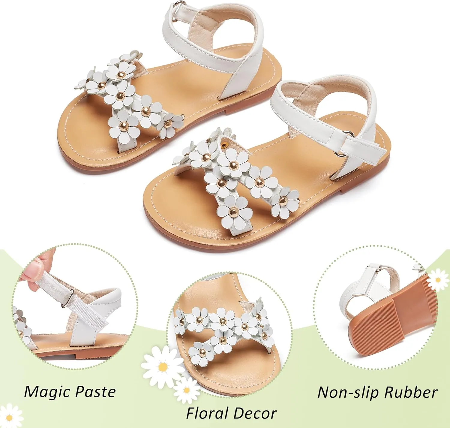 GINFIVE Toddler Girls Sandals Girls Toddler Sandals Little Girls Kids Shoes