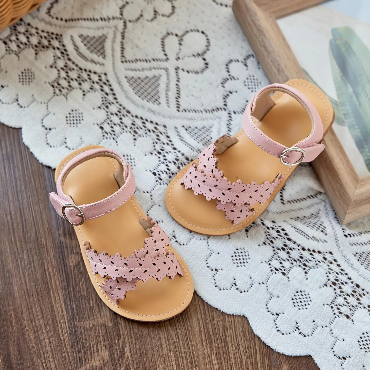 GINFIVE Toddler Girls Sandals Girls Toddler Sandals Little Girls Kids Shoes