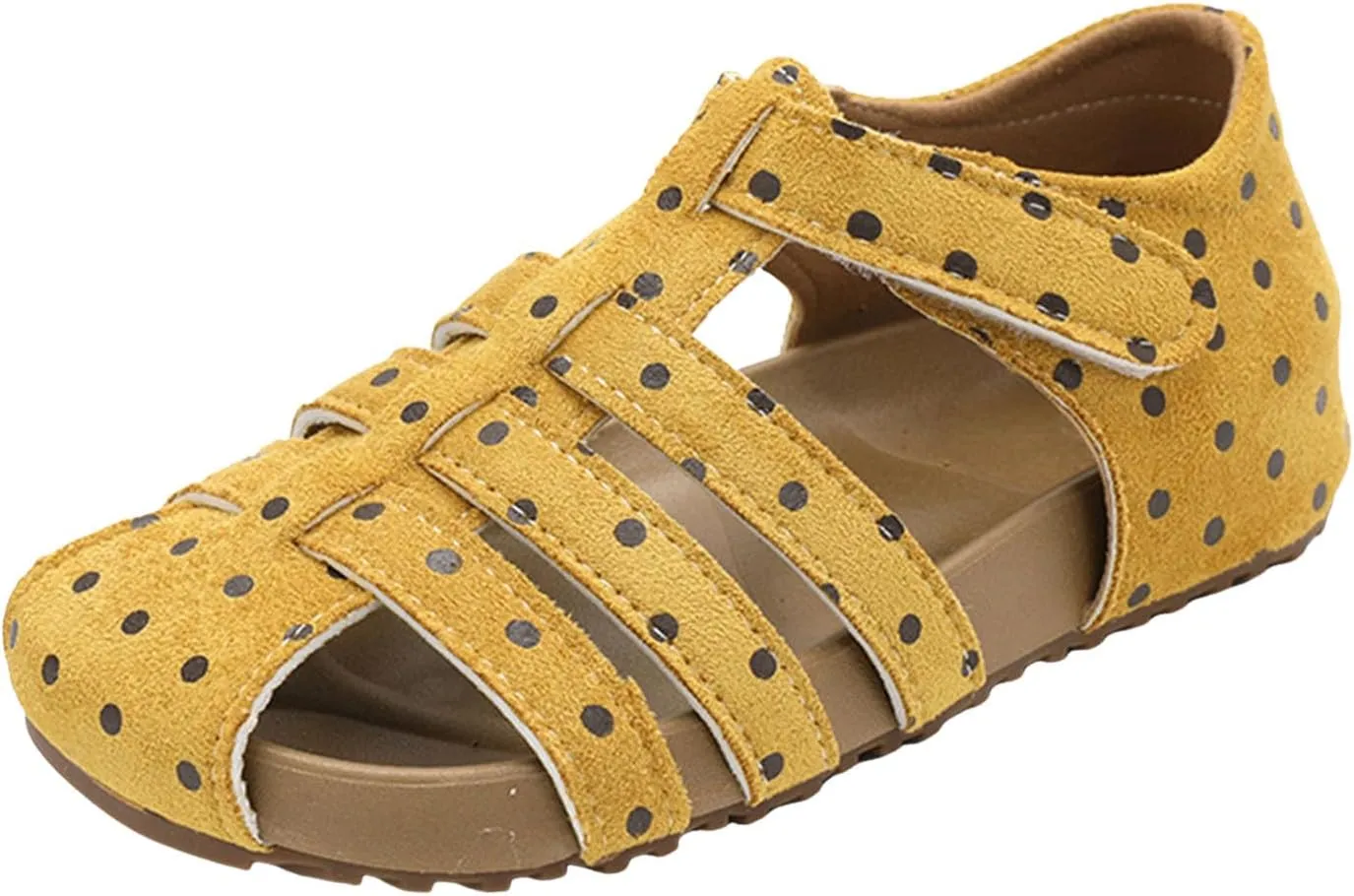 Girl Sandals Girls Polka Dot Sandals Children's Hollow Breathable Closed Toe Beach Shoes Girls Shoes