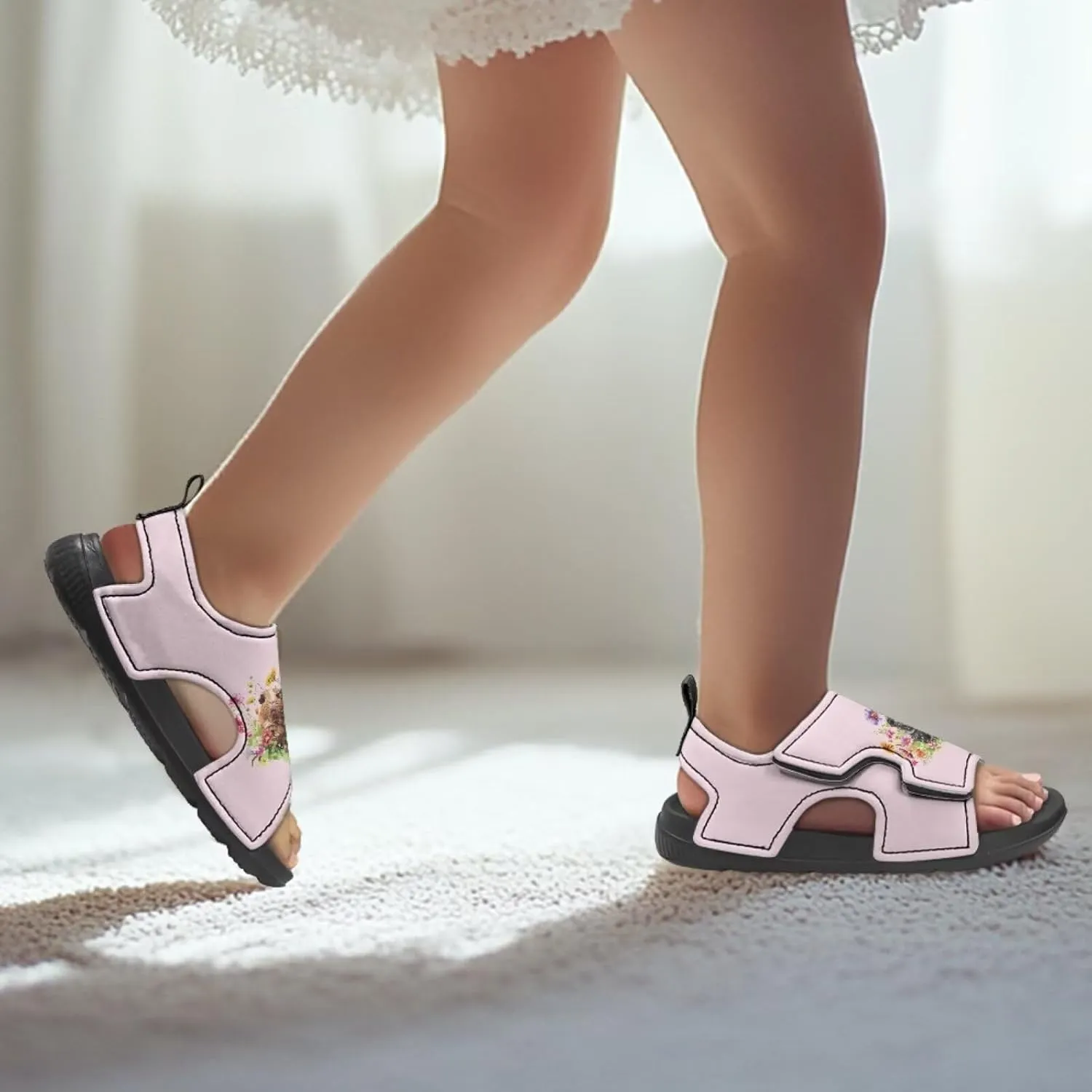 Girls Ladybug Sandals Kids Toddler Summer Hiking Water Shoes Open Toe Athletic Outdoor Sport Sandals