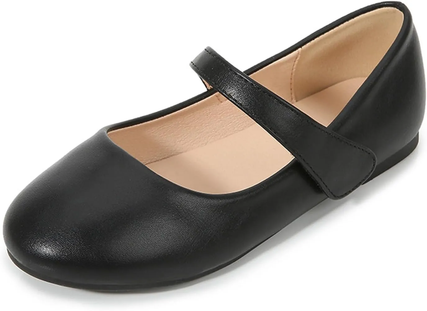 Girls Mary Jane Ballerina Flat Dress Shoes for Toddler Kids Princess Easy Buckle School Uniform Church Formal Shoes
