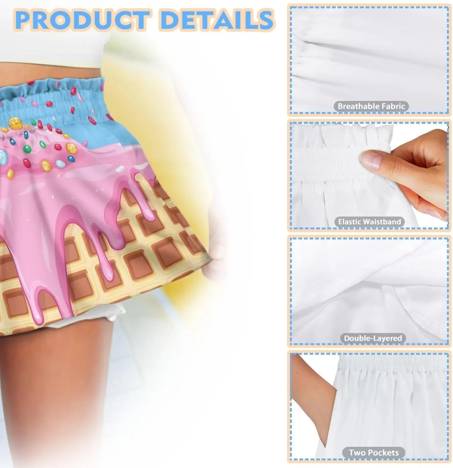 Girls Shorts 1-16 Kids Athletic Shorts with Pockets High Waisted Running Swim Yoga Cute Graphic Shorts Pants