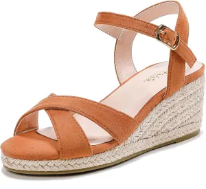 Girls Wedge Sandals Espadrilles Flatform Open Toe Dressy Girls Heels Summer Shoes Little Big Kid