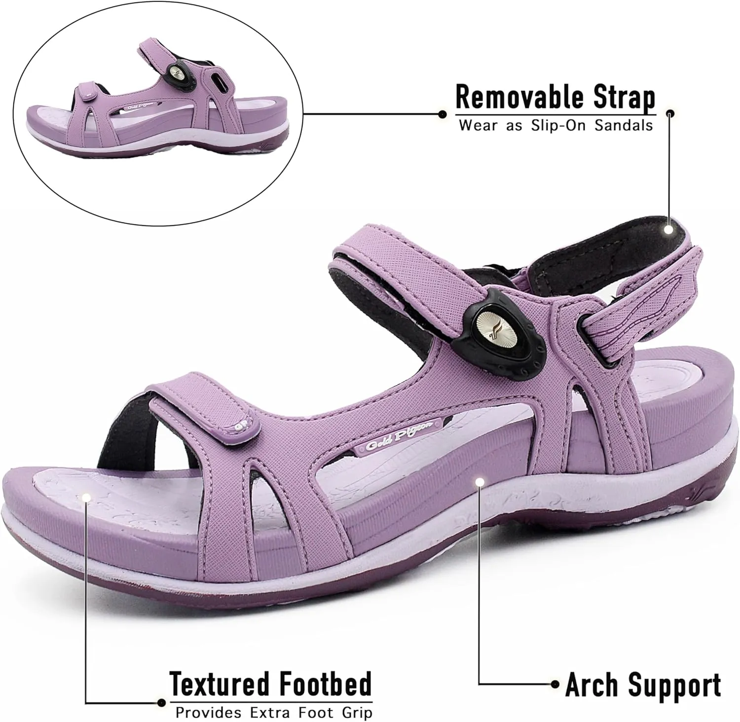 Gold Pigeon Shoes |SIGNATURE| Easy Snap Lock Comfort Ergonomic Walking Sandals for Women