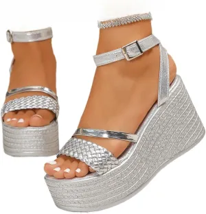 Goth Sandals Emo Shoes Espadrilles Wedges Heels Platform Mary Janes Slingback Cute Y2K Kawaii Grunge Punk Rock Fashion Alternative Aesthetic Shoes Rave Parties for Gothic Girls Beach Cruise Summer