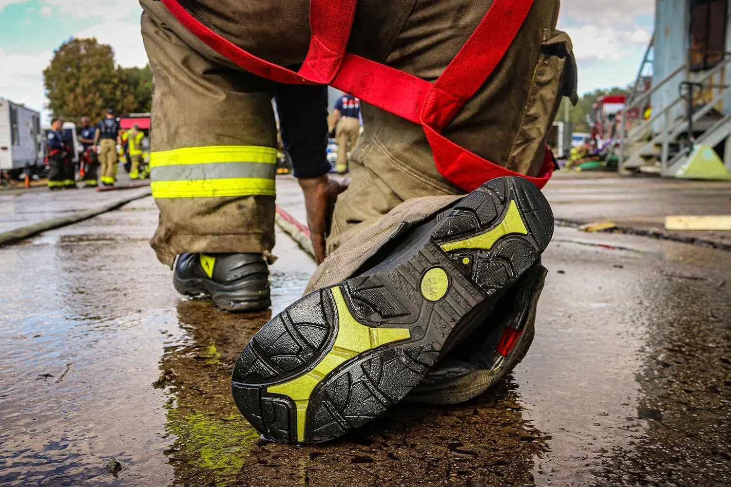 HAIX Fire Eagle Air Composite-Toed Waterproof Firefighting Boots with European Bullhide Leather