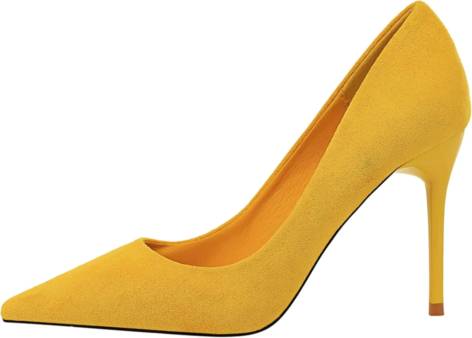 Hee grand Classic Pointed Toe Heels for Women Fashion Suede Stiletto Wedding Party Dress Shoes Office Pumps Lady High Heels