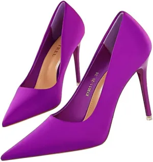 Hee grand Classic Pointed Toe Heels for Women Fashion Suede Stiletto Wedding Party Dress Shoes Office Pumps Lady High Heels