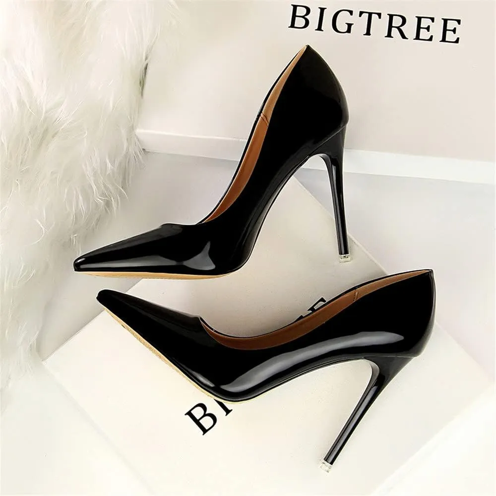 Hee grand Classic Pointed Toe Heels for Women Fashion Suede Stiletto Wedding Party Dress Shoes Office Pumps Lady High Heels