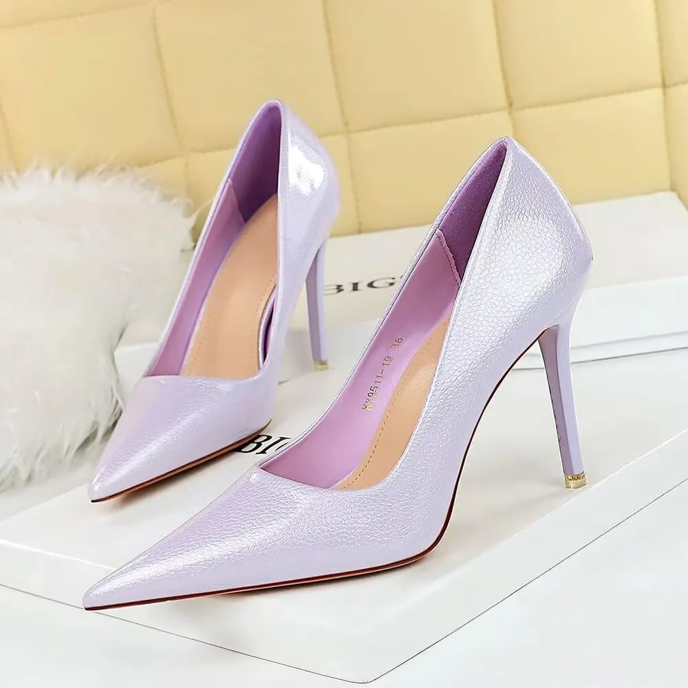 Hee grand Classic Pointed Toe Heels for Women Fashion Suede Stiletto Wedding Party Dress Shoes Office Pumps Lady High Heels