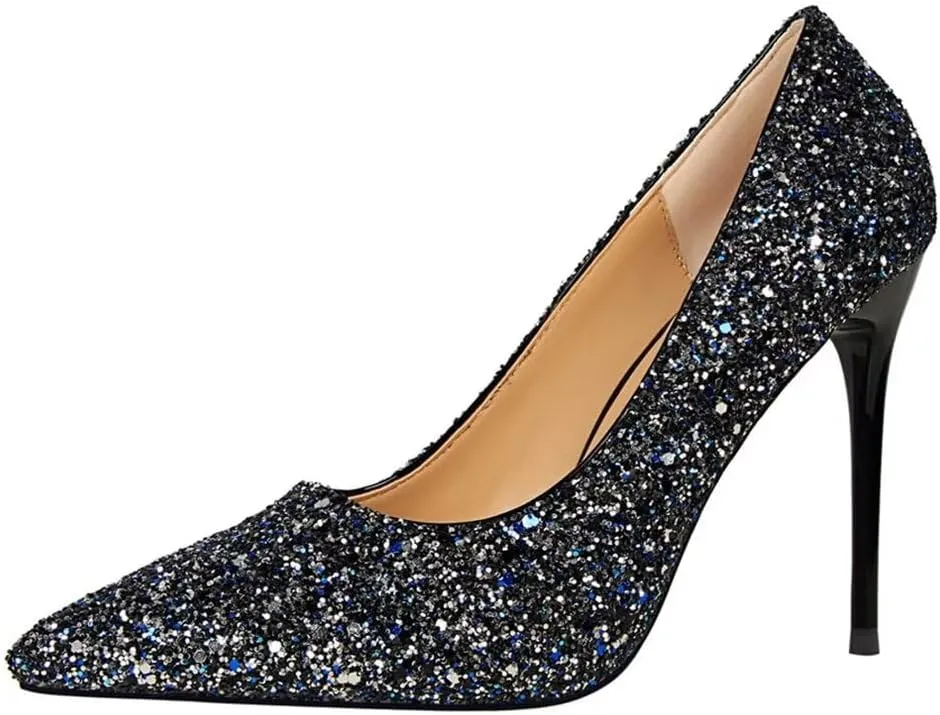 Hee grand Classic Pointed Toe Heels for Women Fashion Suede Stiletto Wedding Party Dress Shoes Office Pumps Lady High Heels