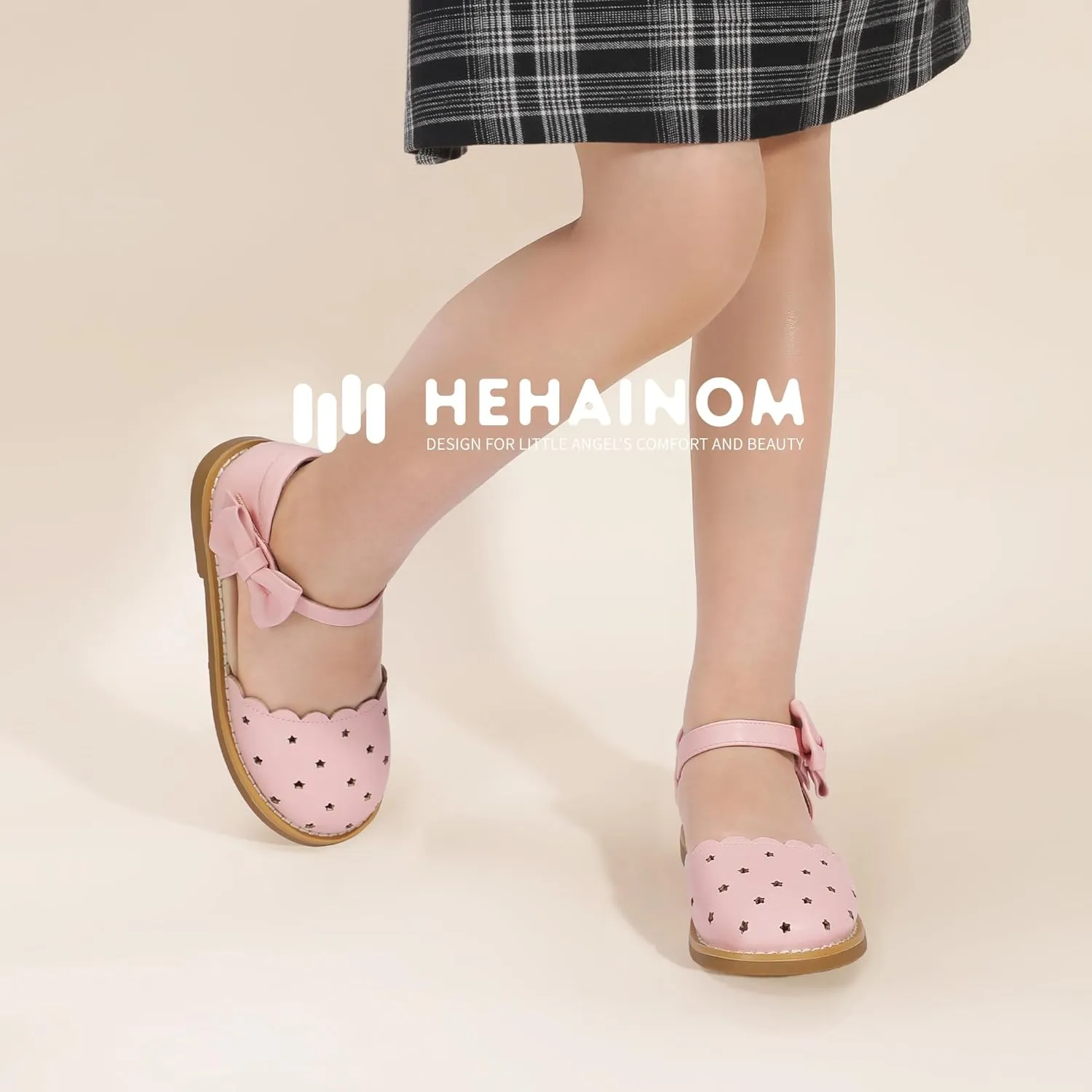 Hehainom Toddler Girls Sandals Flower Girl Closed Toe School Wedding Communion Church Summer Shoes