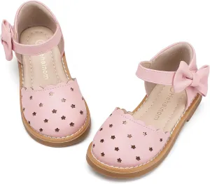 Hehainom Toddler Girls Sandals Flower Girl Closed Toe School Wedding Communion Church Summer Shoes