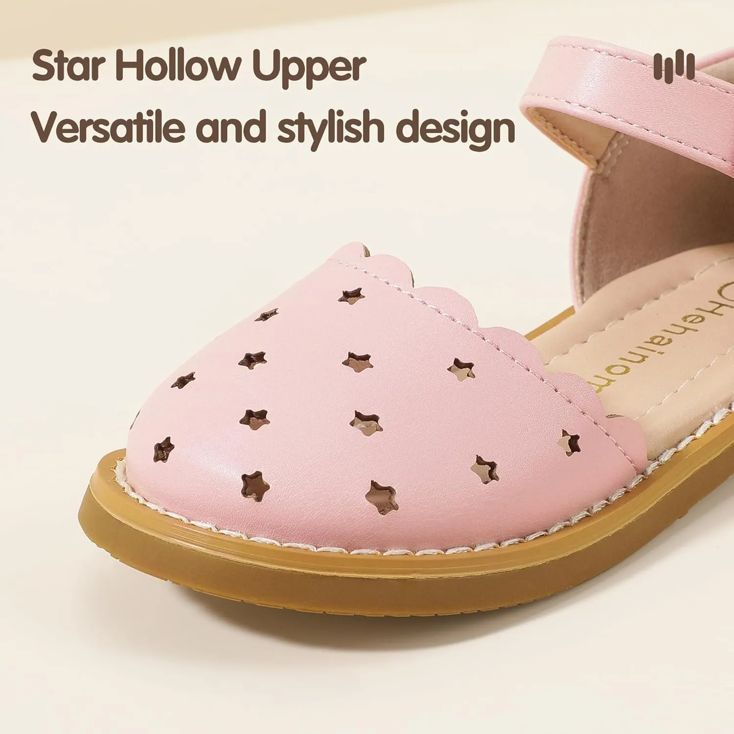 Hehainom Toddler Girls Sandals Flower Girl Closed Toe School Wedding Communion Church Summer Shoes