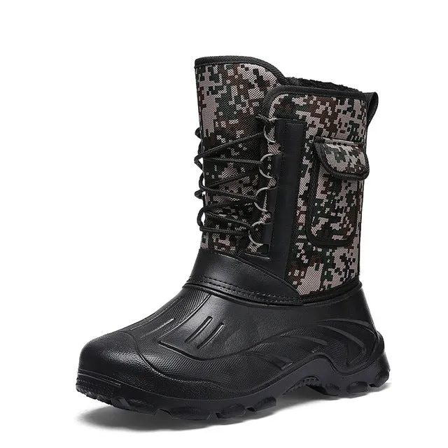 Hiking Boots Men Outdoor Camping Tactics Shoes Hunting Boots Hiking Men Climbing Non-Slip Waterproof Thermal Shoes Size 39-46