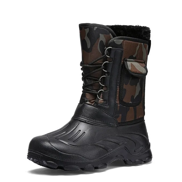 Hiking Boots Men Outdoor Camping Tactics Shoes Hunting Boots Hiking Men Climbing Non-Slip Waterproof Thermal Shoes Size 39-46