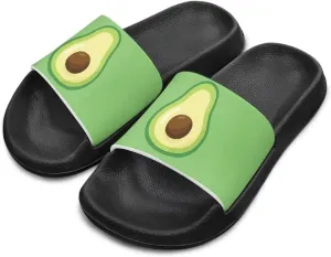 Howilath Fruit Print Slides for Girls Casual Summer Sandals Non-Slip Open Toe Pillow Slippers for Daily Walking Traveling