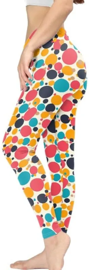 Irisjudy Women Full Length Leggings, Ethnic Geometric High Waist Stretchy Workout Tights, Ladybug Comfy Yoga Pants Plus Size